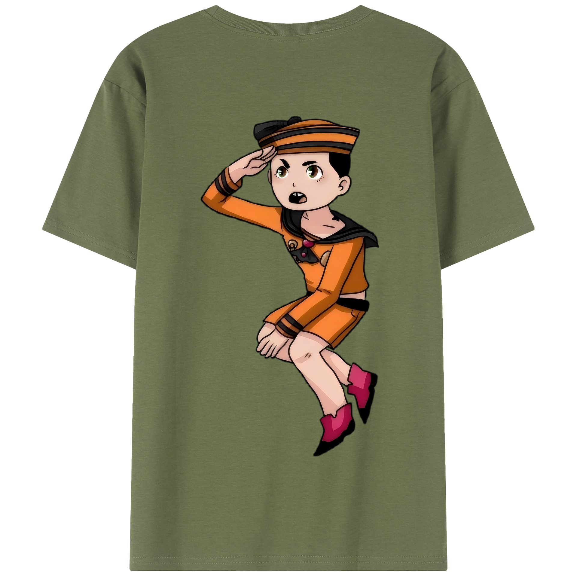 （画像用） ジョジョの奇妙な冒険 東方定助 JoJo's Bizarre Adventure Higashikata Josuke 綿100％半袖Tシャツ（背面プリント）